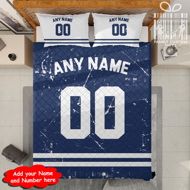 Custom Quilt Sets Indianapolis Jersey Personalized Football Premium Quilt Bedding for Men Women